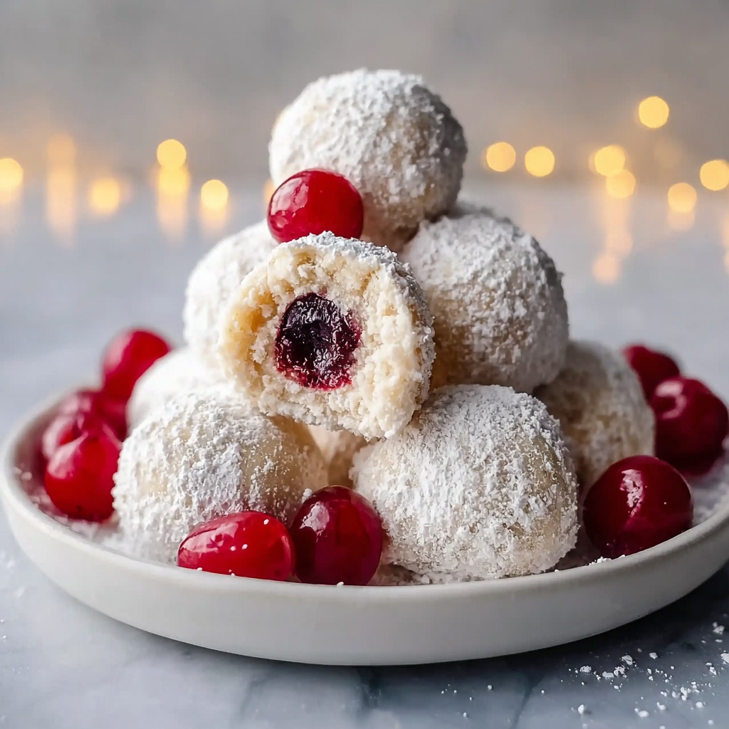 Cherry Snowball Cookies Recipe - Recipe Image