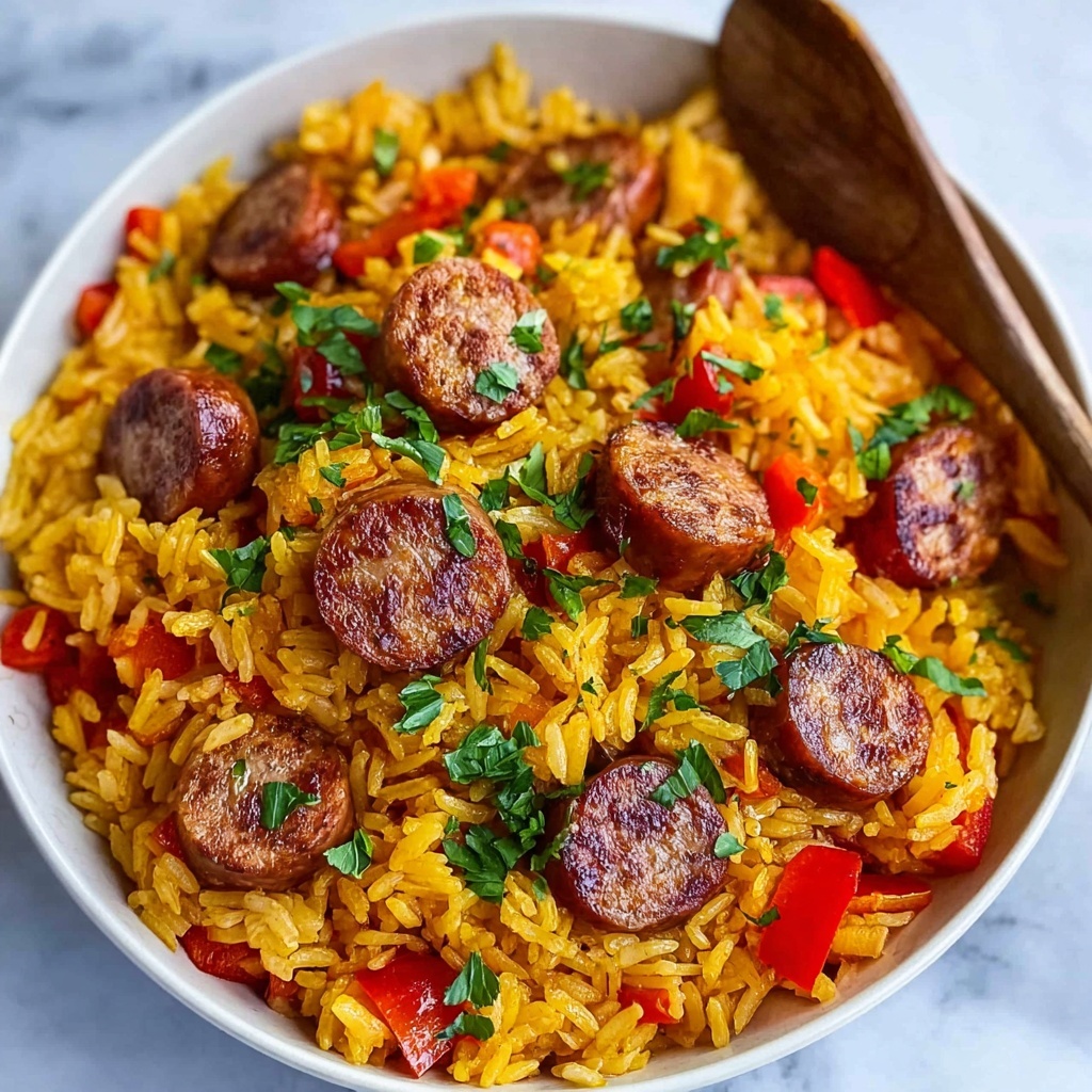 One-Pot Smoked Sausage and Rice Dinner Made Easy Recipe - Recipe Image