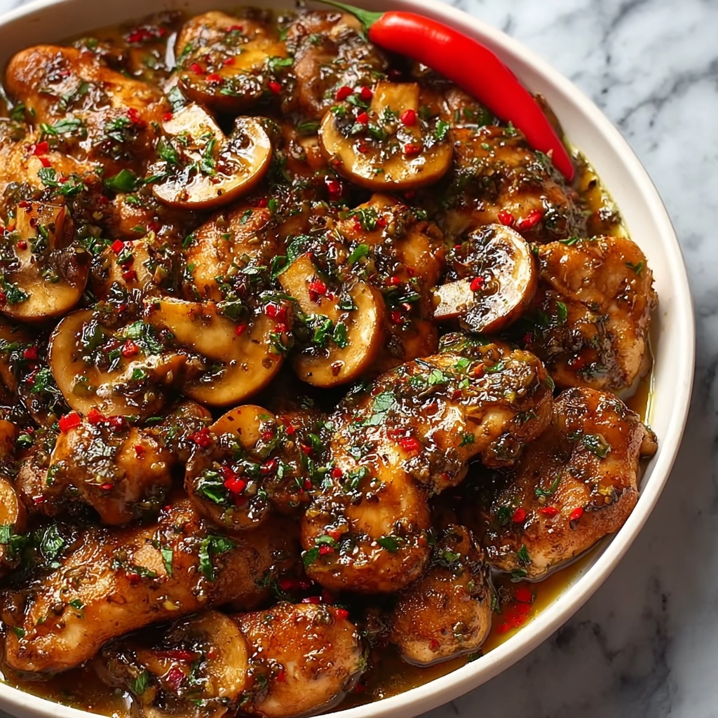 Black Pepper Chicken with Mushrooms Recipe - Recipe Image