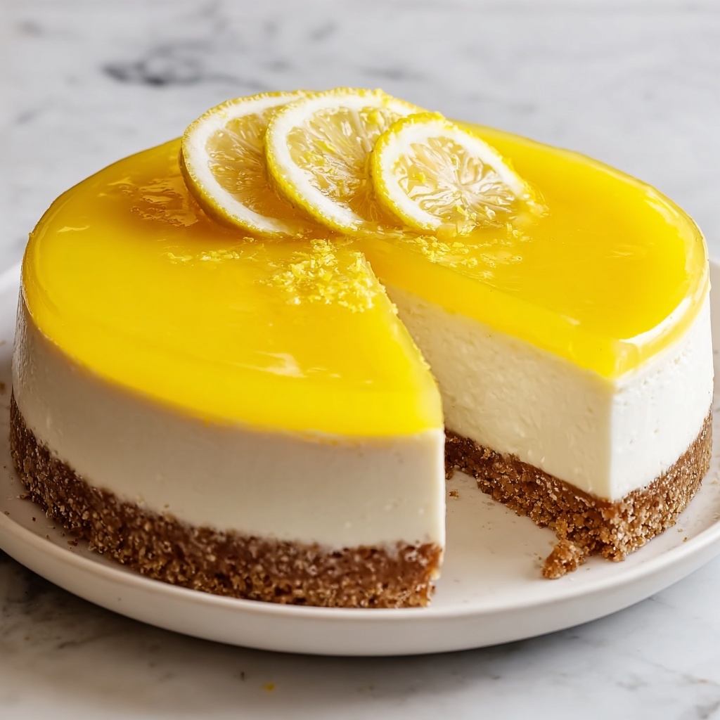 No Bake Lemon Curd Cheesecake: Refreshing and Creamy Delight Recipe - Recipe Image