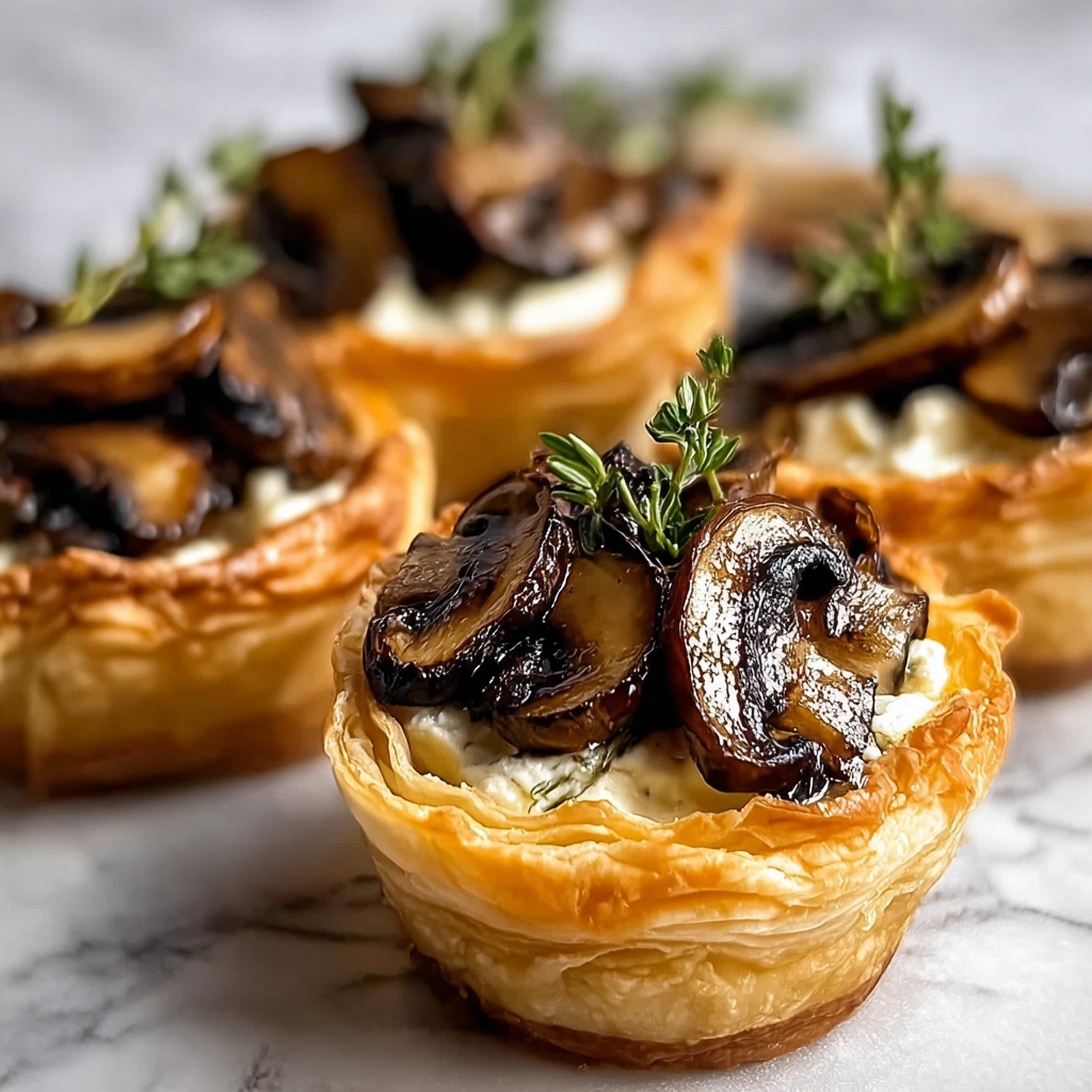 Mushroom Goat Cheese Tarts for Effortless Gourmet Entertaining Recipe - Recipe Image
