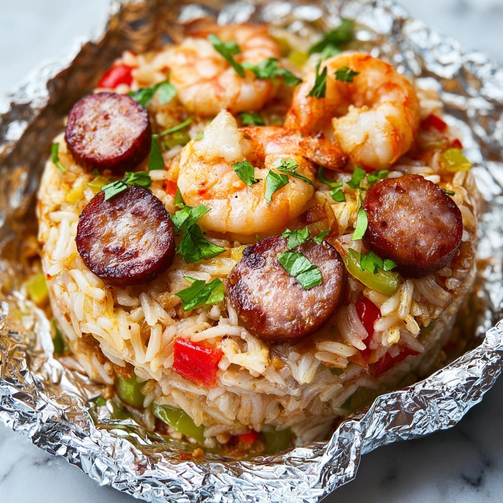 Jambalaya Foil Packets Recipe - Recipe Image