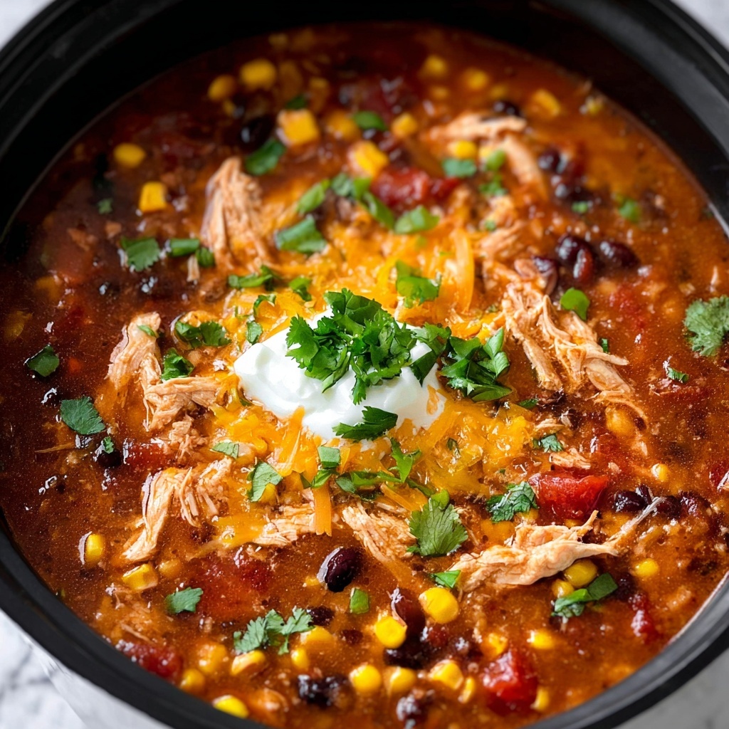Slow Cooker Chicken Taco Soup Recipe - Recipe Image