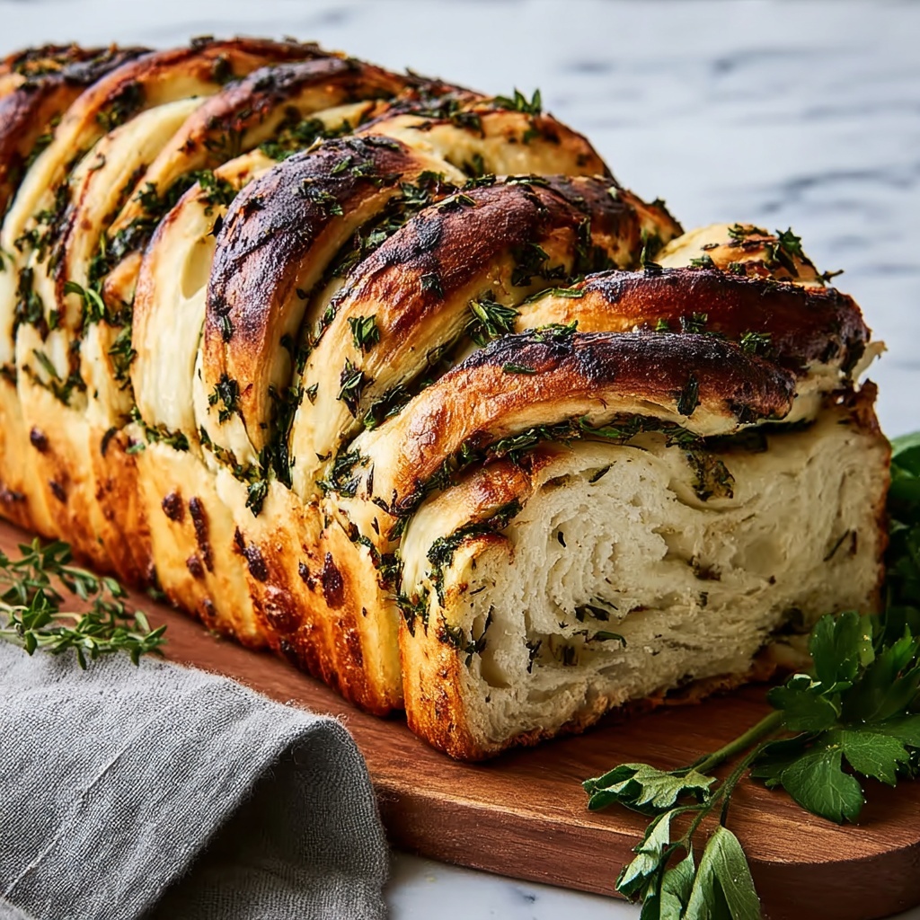 Swirled Garlic Herb Bread Recipe - Recipe Image