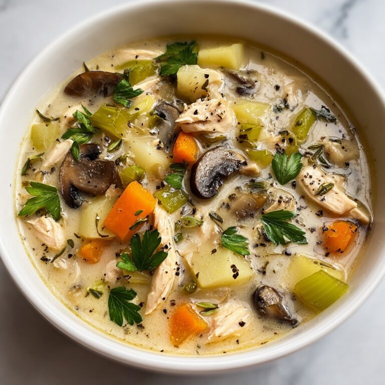 Easy Chicken, Mushroom & Leek Soup Recipe