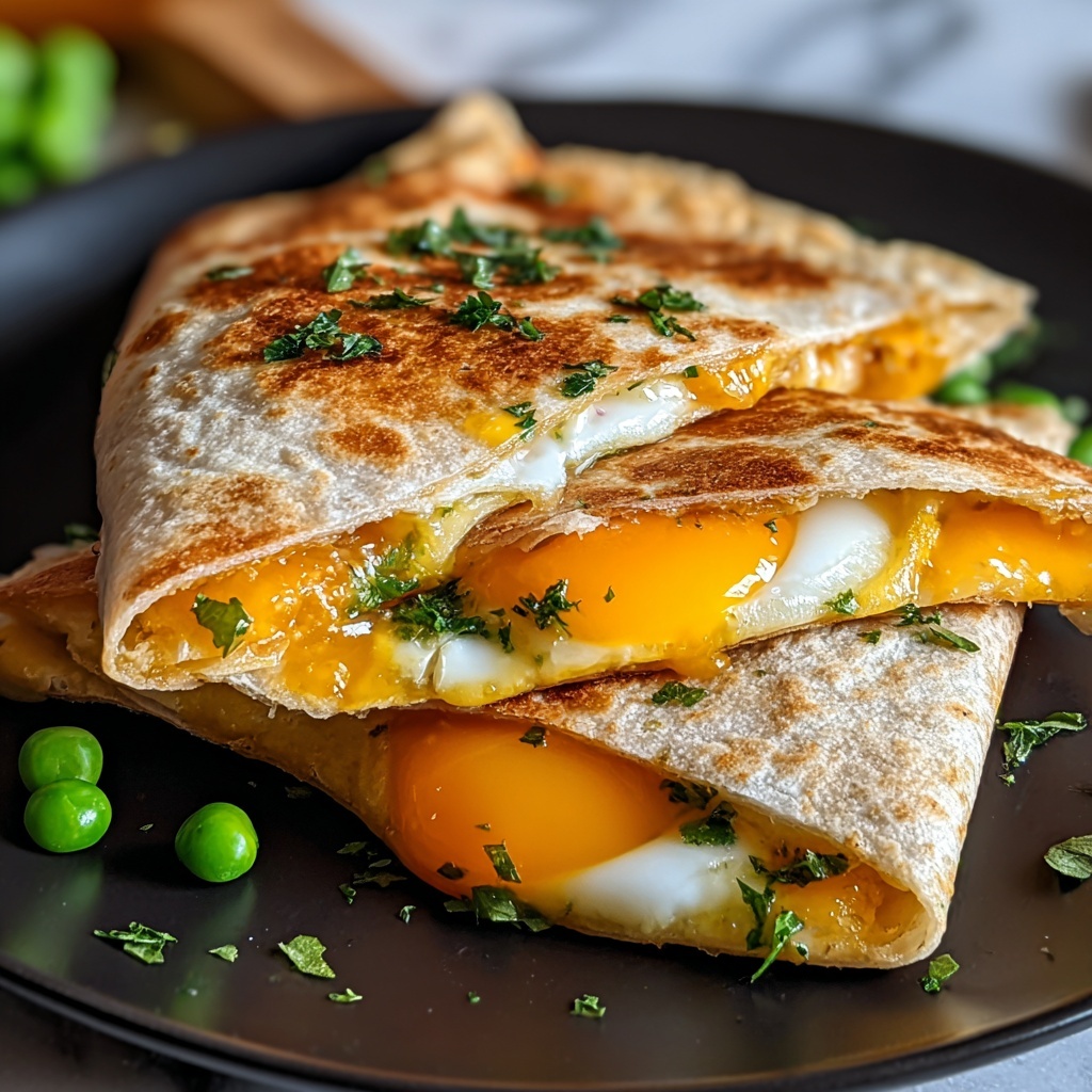 Fried Egg Quesadilla with Sliced Avocado and Cheese Recipe - Recipe Image