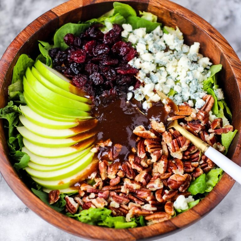 Apple Bacon & Gorgonzola Salad with Sweet Balsamic Vinaigrette Recipe