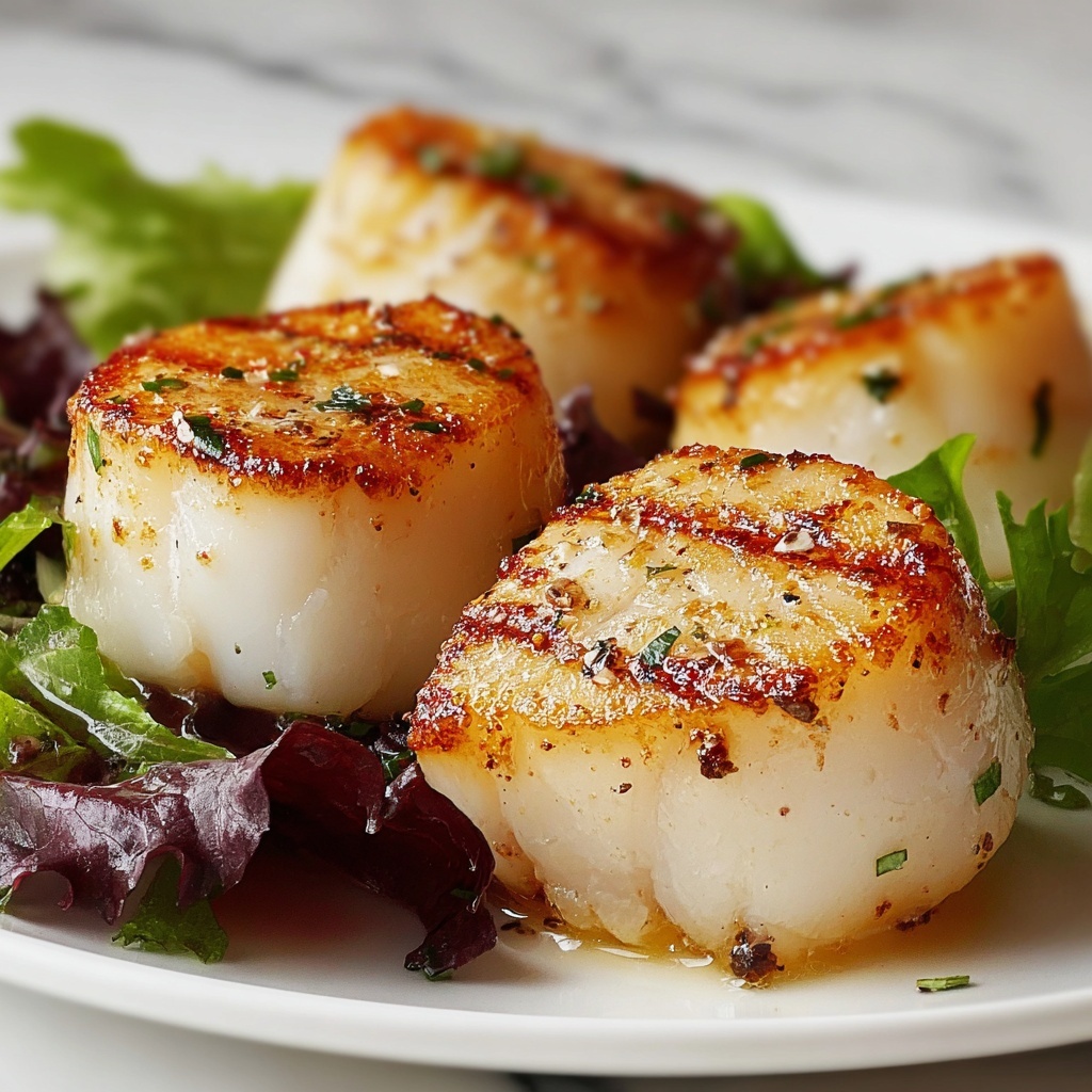 Broiled Scallops with Garlic, Lemon, and Parmesan Recipe - Recipe Image