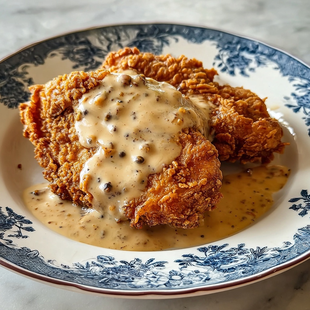 Crispy Chicken Fried Steak with Rich Homemade Gravy Recipe - Recipe Image