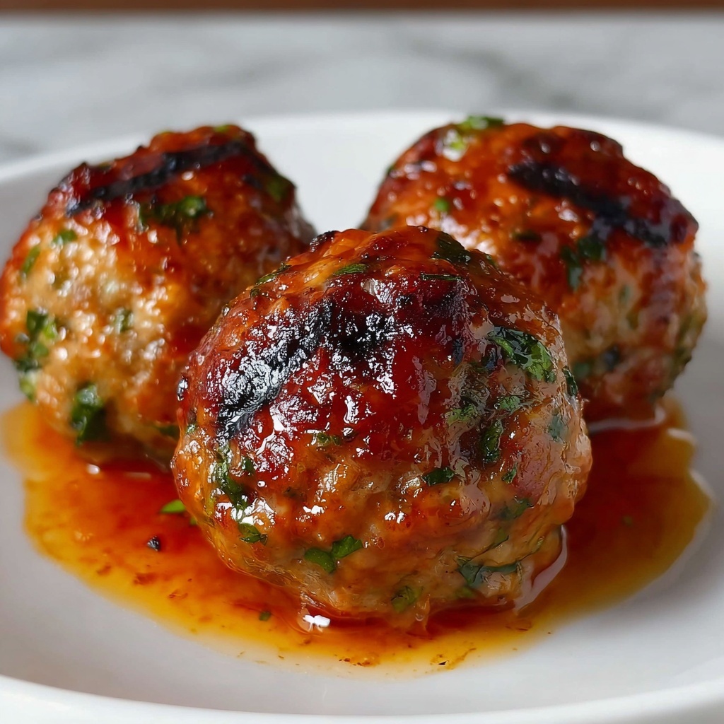 Honey Barbeque Chicken Meatballs Recipe - Recipe Image