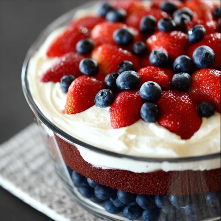 Red Velvet Trifle with Cream Cheese and Berries Recipe