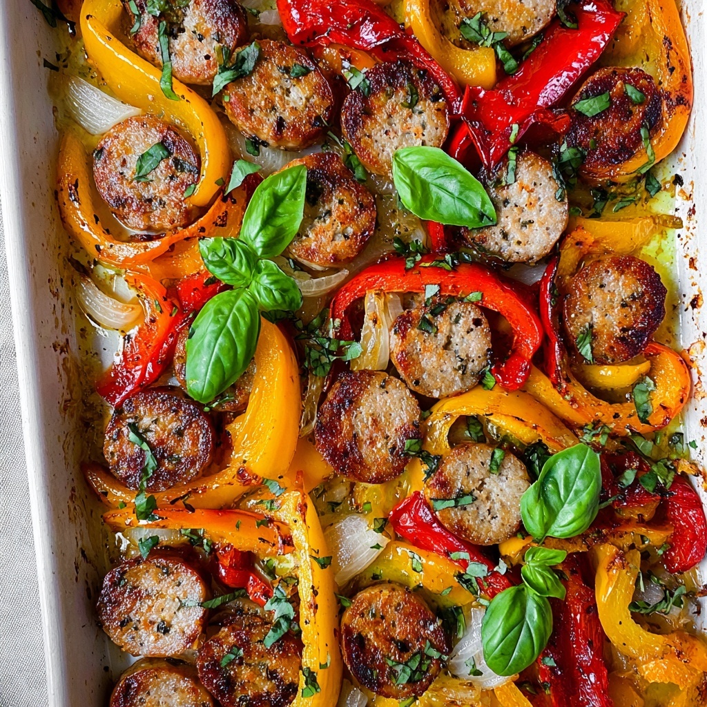 Sausage and Roasted Bell Peppers Skillet Recipe - Recipe Image