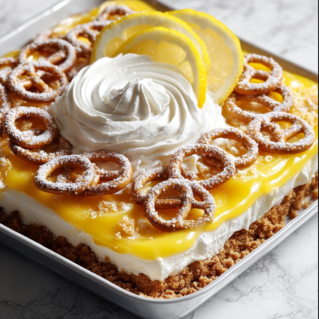 Lemon Pretzel Dessert Recipe - Recipe Image