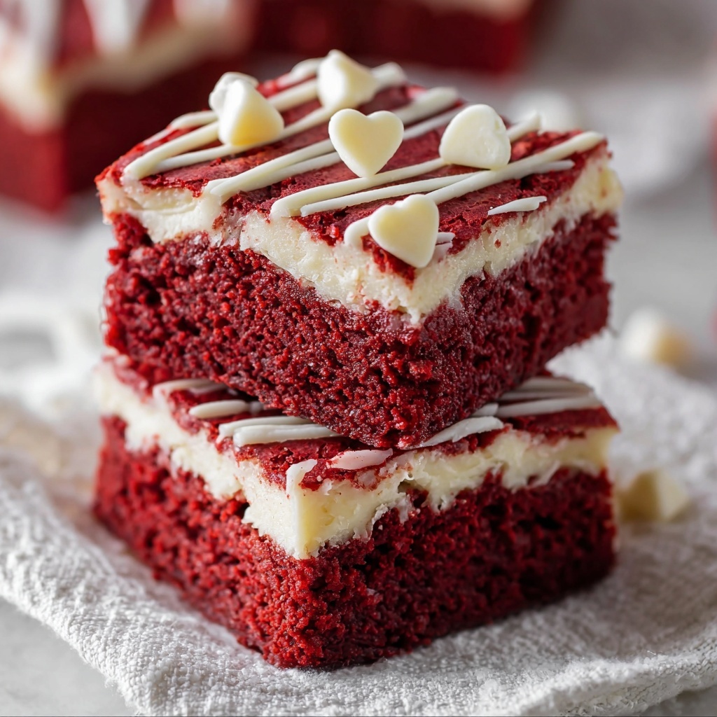 Red Velvet Brownies with White Chocolate Chips Recipe - Recipe Image