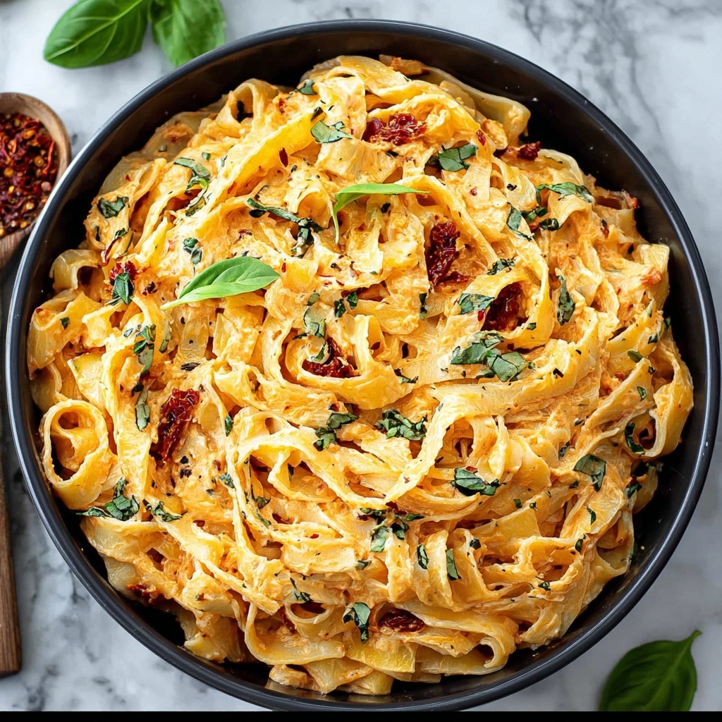 Creamy Sun-Dried Tomato Fettuccine Recipe - Recipe Image