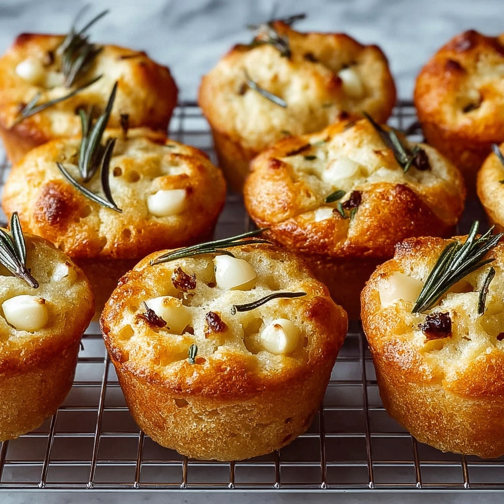 Easy Garlic Rosemary Focaccia Muffins Recipe - Recipe Image