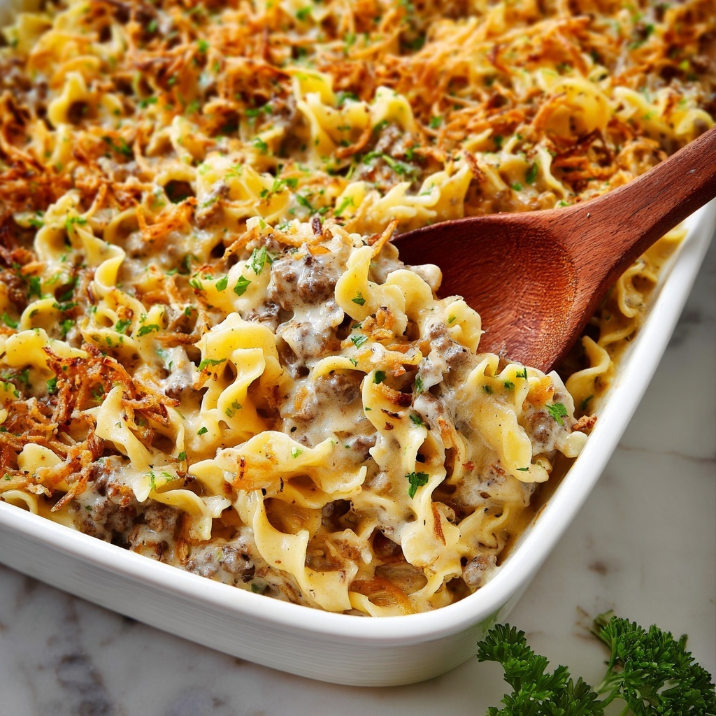 French Onion Beef Casserole Recipe - Recipe Image