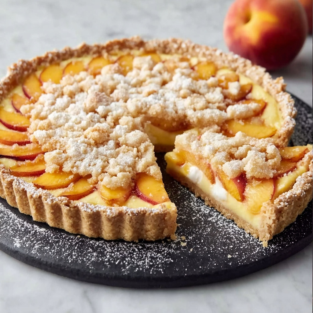 Buttery Nectarine Crumb Tart Recipe - Recipe Image