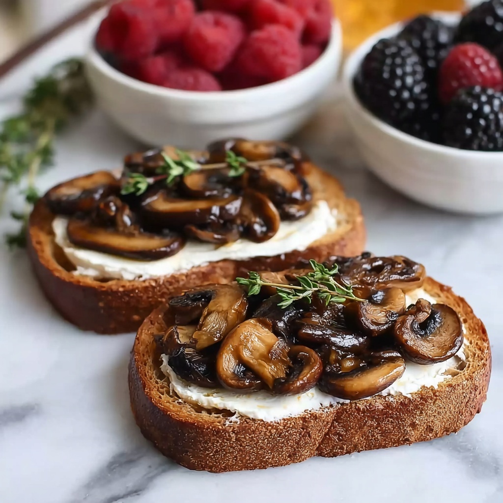 Crispy Mushroom Toast with Cream Cheese and Herb Aioli Recipe - Recipe Image