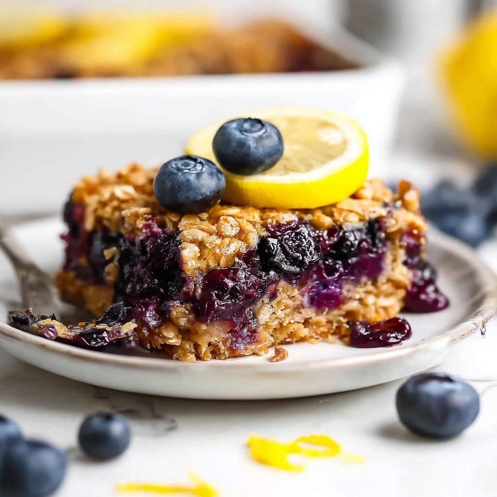 Lemon Blueberry Baked Oatmeal Recipe - Recipe Image