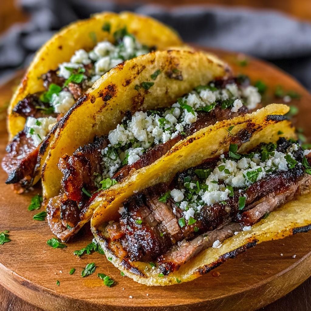 Garlic Butter Honey BBQ Beef Tacos Recipe - Recipe Image