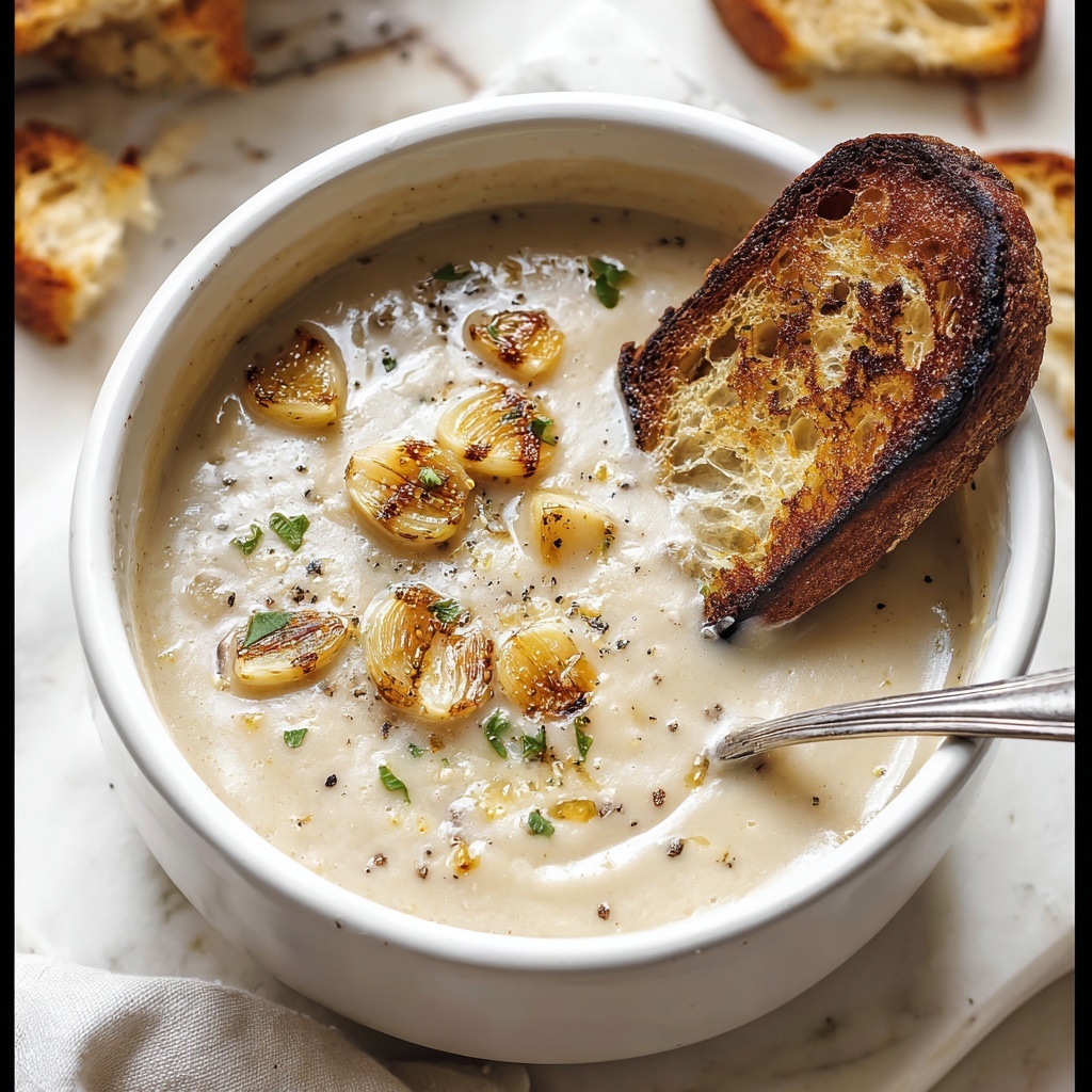Country French Garlic Soup Recipe - Recipe Image