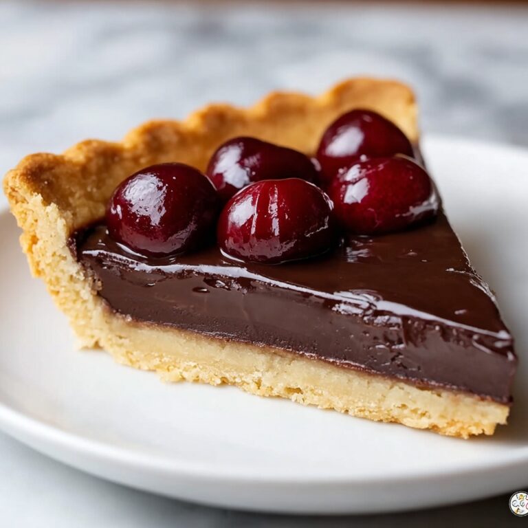 Chocolate Ganache Tart with Cherries Recipe