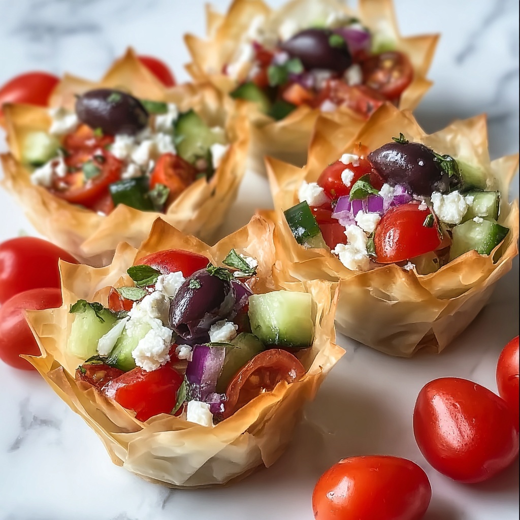 Mini Greek Salad Cups: 7 Fresh Bites to Delight You Recipe - Recipe Image