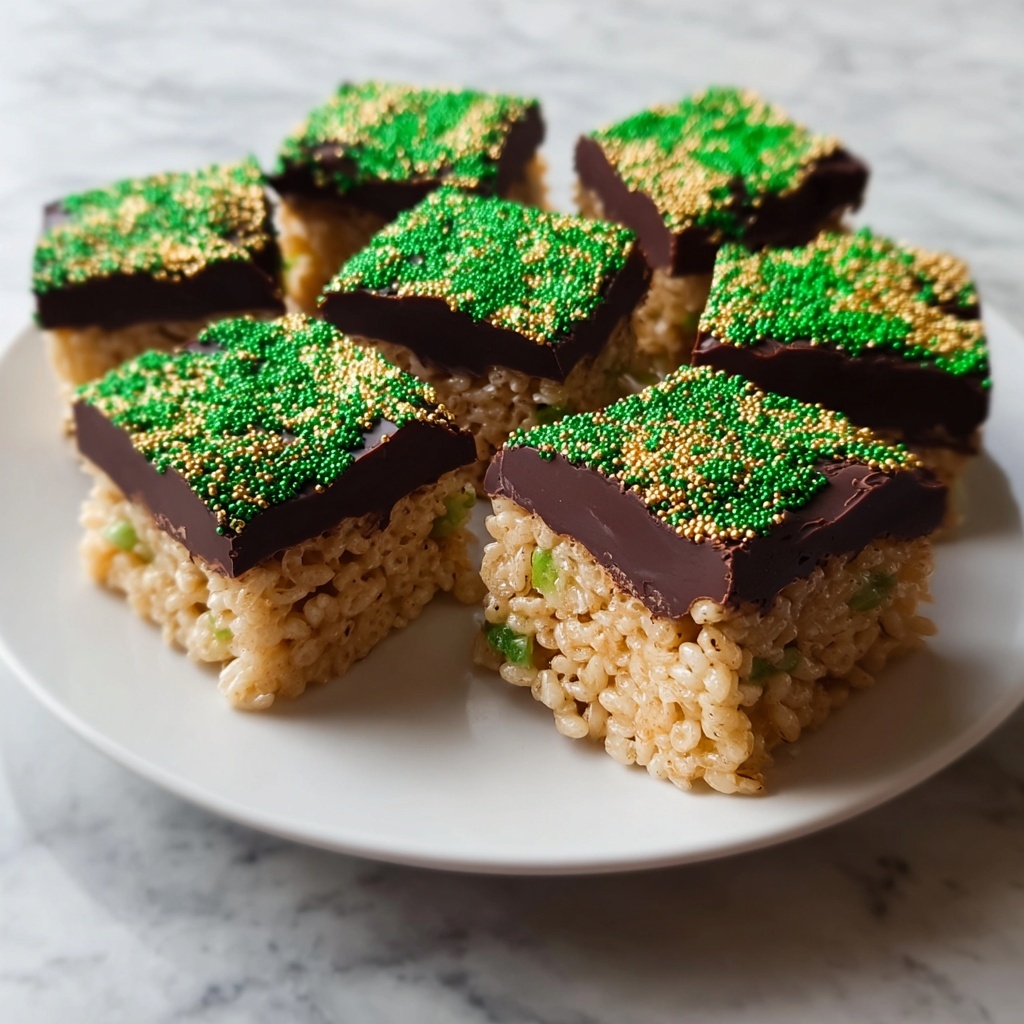 St Patrick's Day Rice Krispie Treat Bites Recipe - Recipe Image