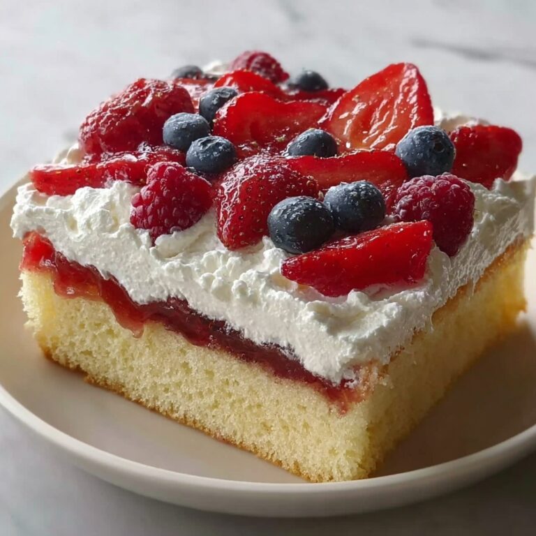 Summer Berry Poke Cake Recipe