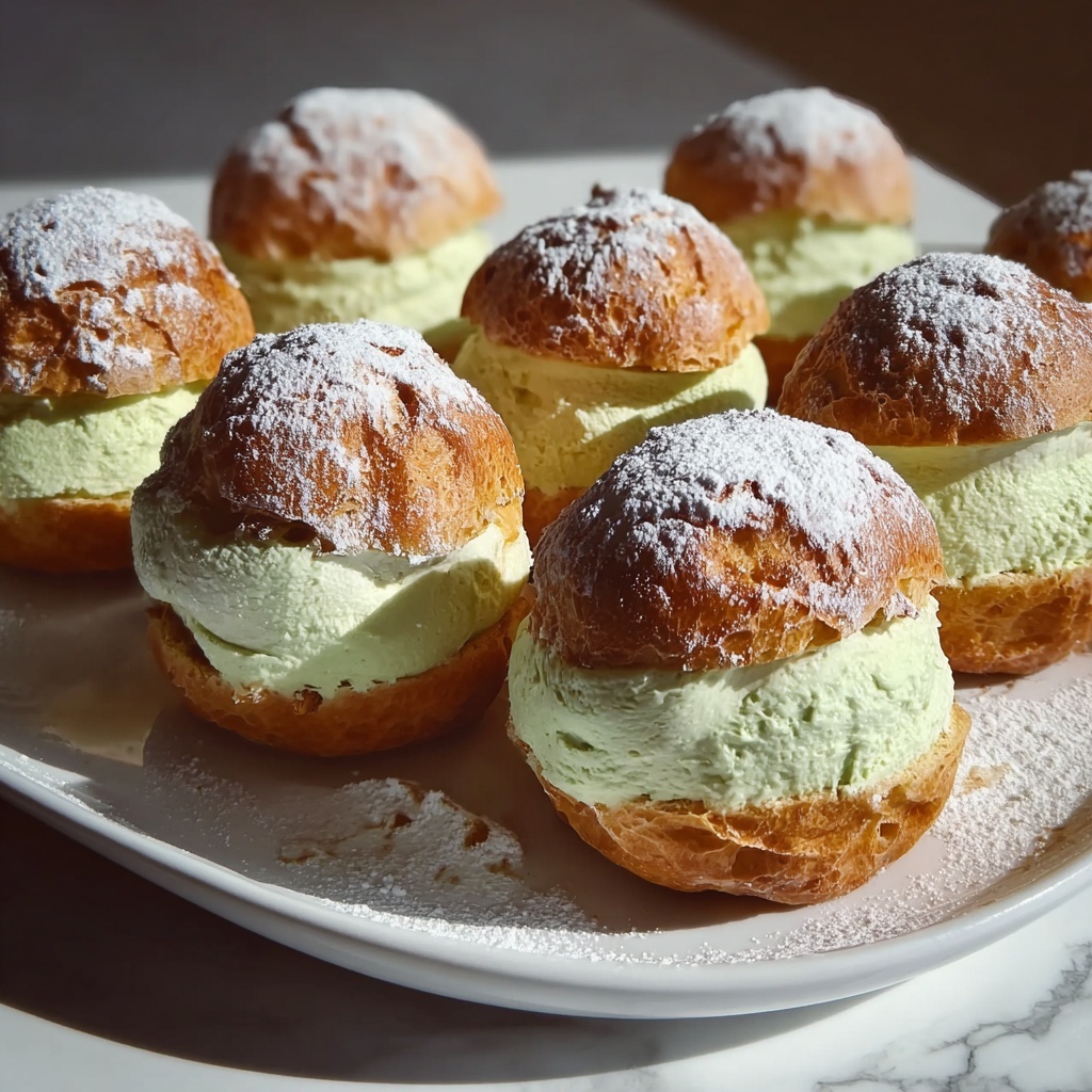 Matcha Cream Puffs Recipe - Recipe Image