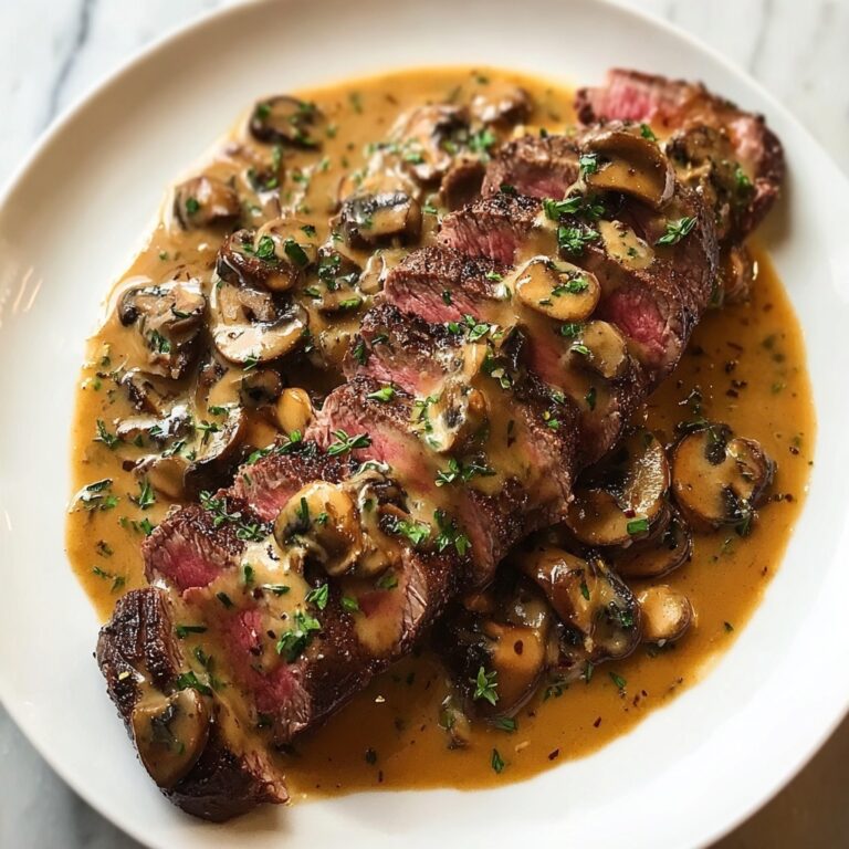 Beef Tenderloin with Mushroom Sauce Recipe