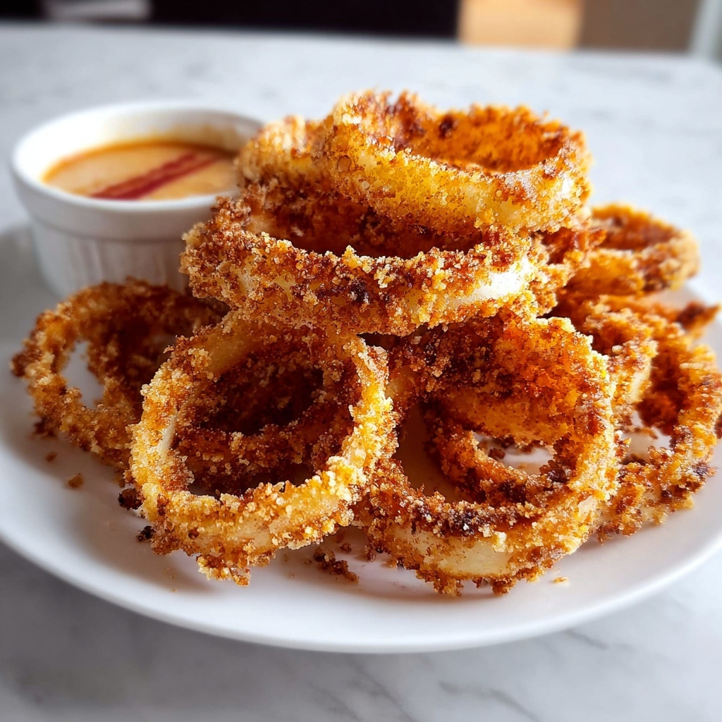 Crispy Vegan Onion Rings: 7 Steps to Irresistible Flavor Recipe - Recipe Image