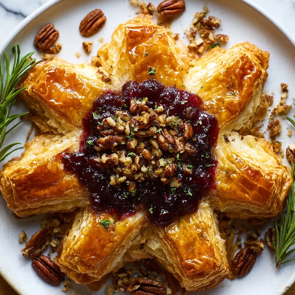 Brie Puff Pastry Pine Tree Recipe - Recipe Image