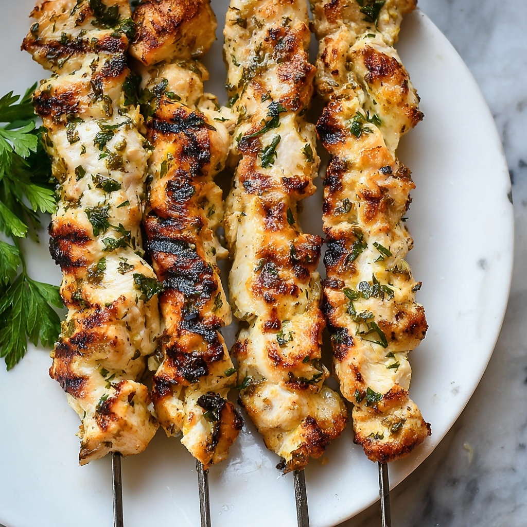 Garlic Parmesan Chicken Kebabs Recipe - Recipe Image