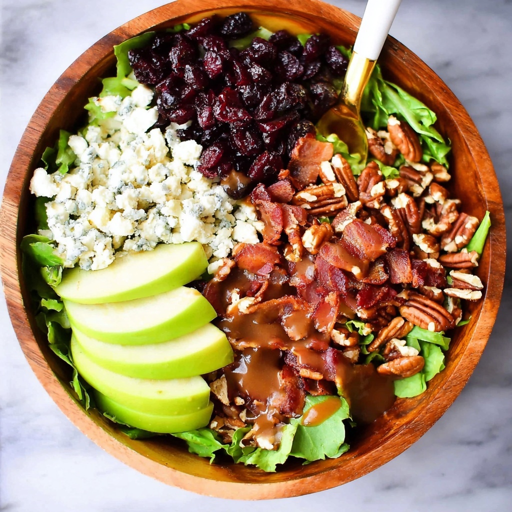 Apple Bacon & Gorgonzola Salad with Sweet Balsamic Vinaigrette Recipe - Recipe Image