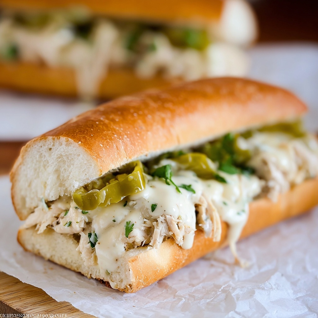 Crock Pot Chicken Cheesesteak Sandwiches Recipe - Recipe Image