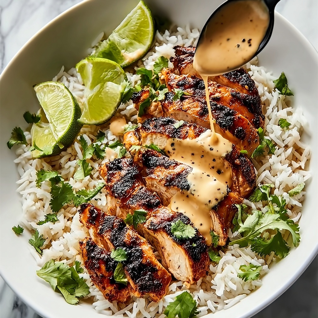 Sweet Chili Chicken Bowl with Coconut Lime Drizzle Recipe - Recipe Image