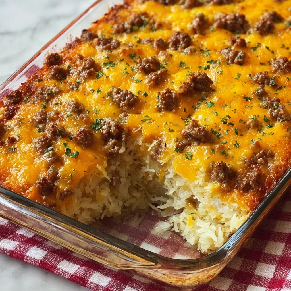 Sausage Hashbrown Breakfast Casserole Recipe - Recipe Image