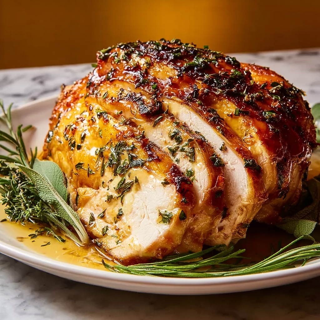 Herb Butter Roasted Turkey Breast Recipe for Perfect Holidays Recipe - Recipe Image