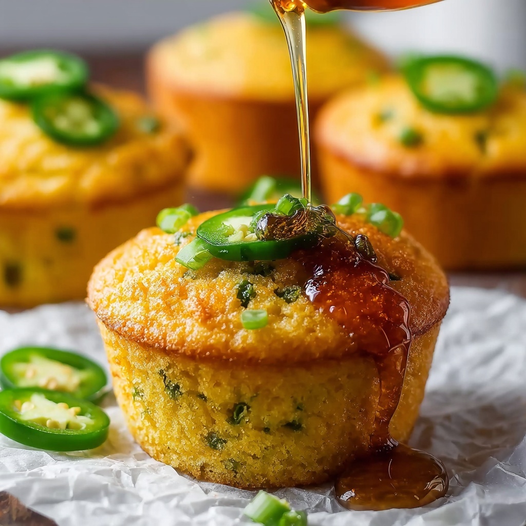 Sweet and Spicy Honey Jalapeno Cornbread Muffins Recipe - Recipe Image