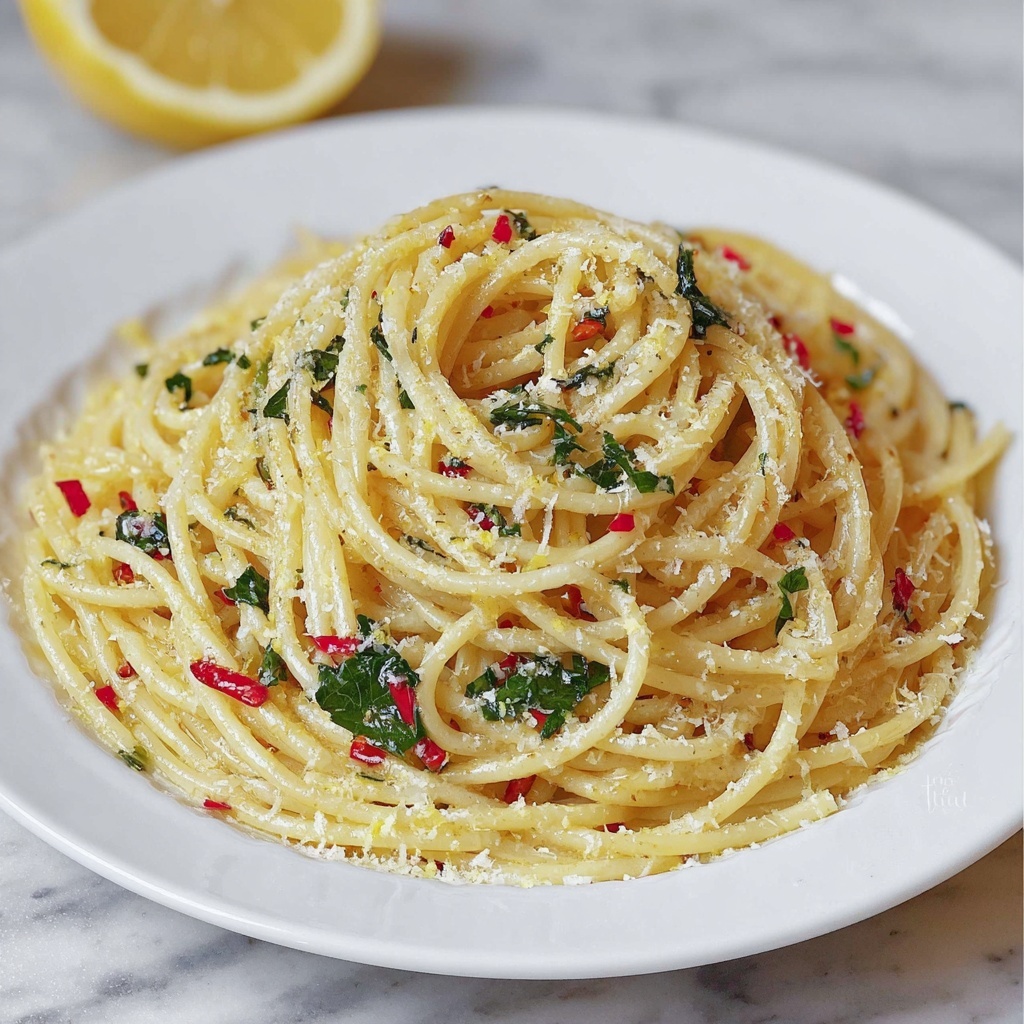 Lemon Garlic Butter Pasta Recipe - Recipe Image