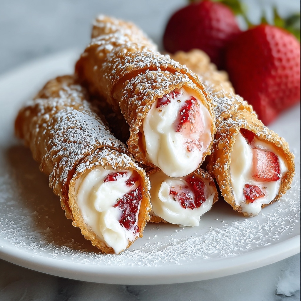 Strawberry Cheesecake Eggroll Bites Recipe - Recipe Image