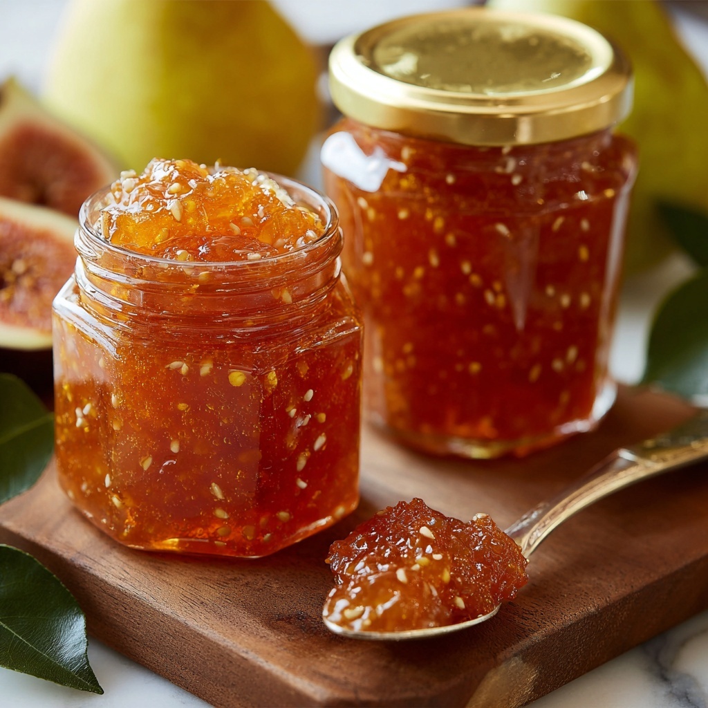 Pear Preserves Recipe: Easy Homemade Sweet Spread Recipe - Recipe Image
