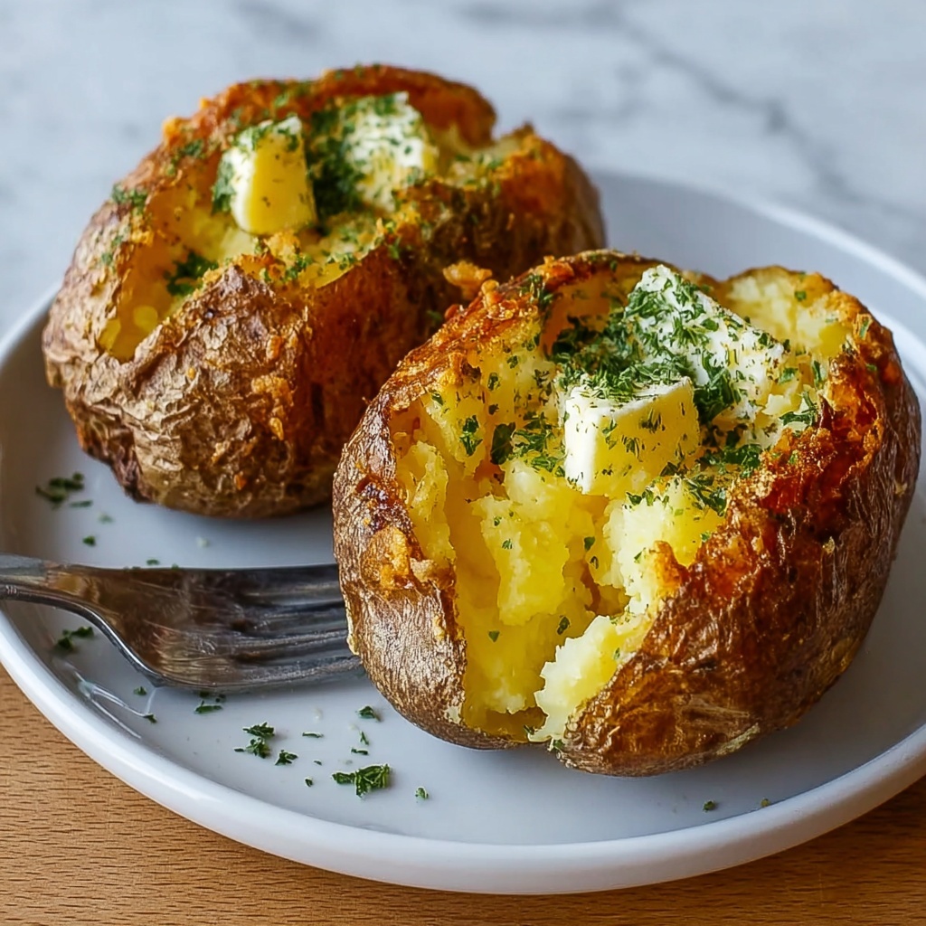 Air Fryer Baked Potatoes with Cheddar, Bacon, and Chives Recipe - Recipe Image
