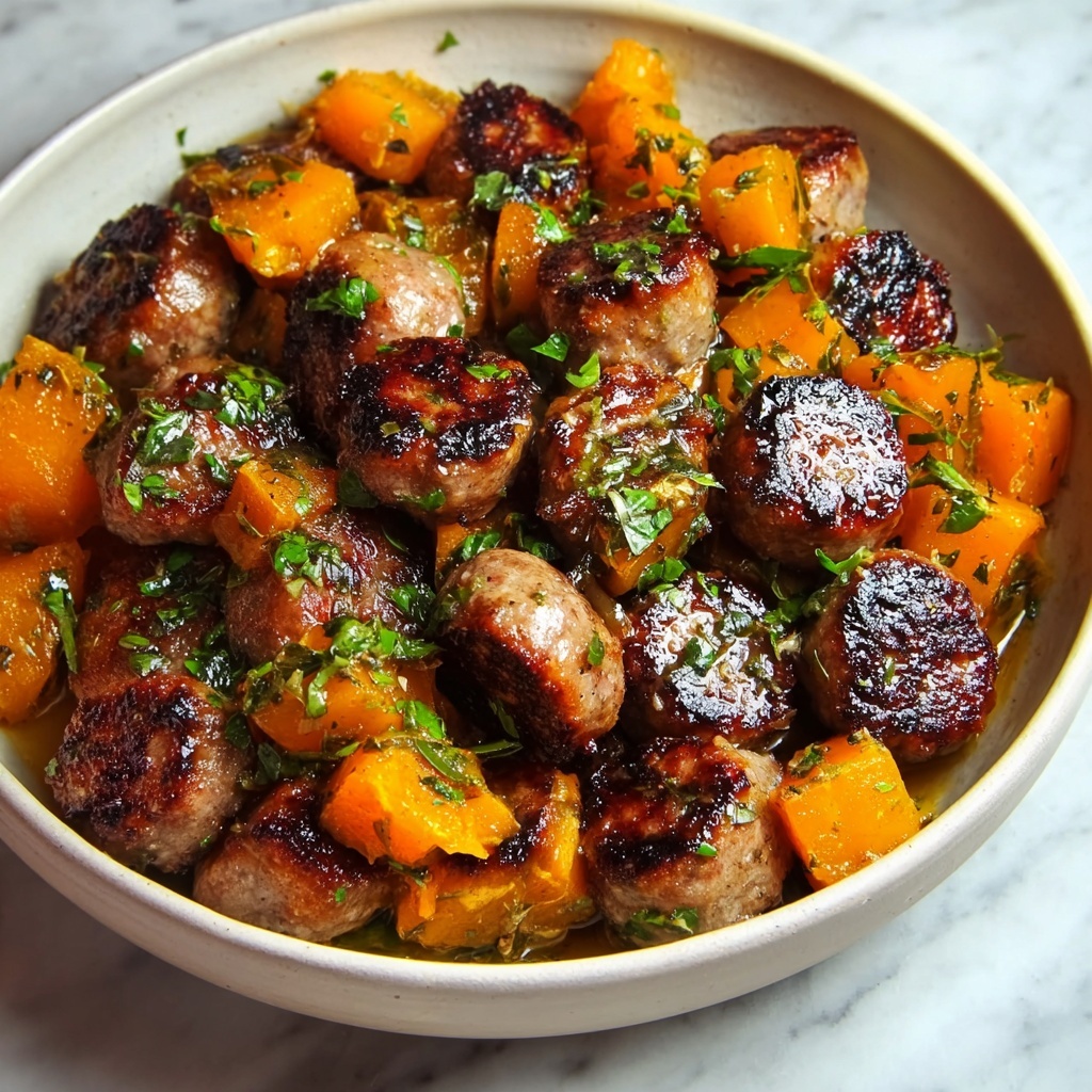Honey Garlic Sausage and Sweet Potatoes Recipe - Recipe Image