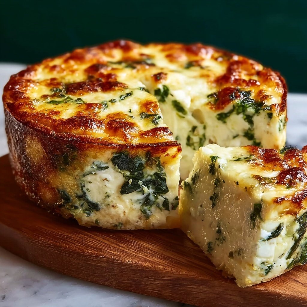 Cottage Cheese & Spinach Crustless Quiche Recipe - Recipe Image