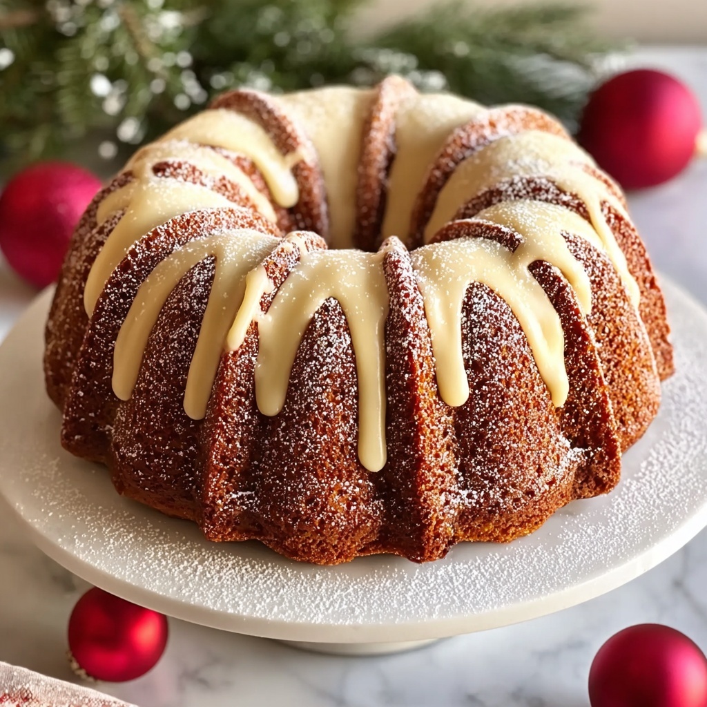 Eggnog Bundt Cake with Eggnog Frosting Recipe - Recipe Image