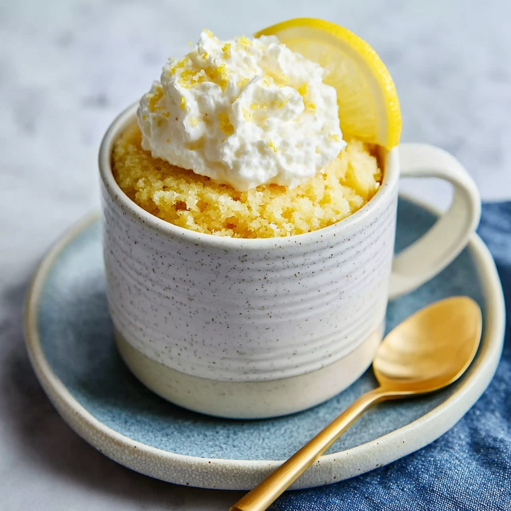 Microwave Lemon Mug Cake Recipe - Recipe Image