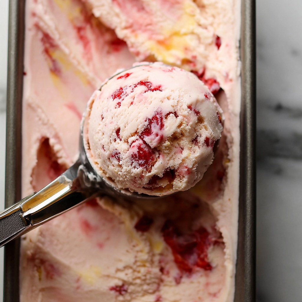Easy Strawberry Cheesecake Ice Cream Recipe - Recipe Image